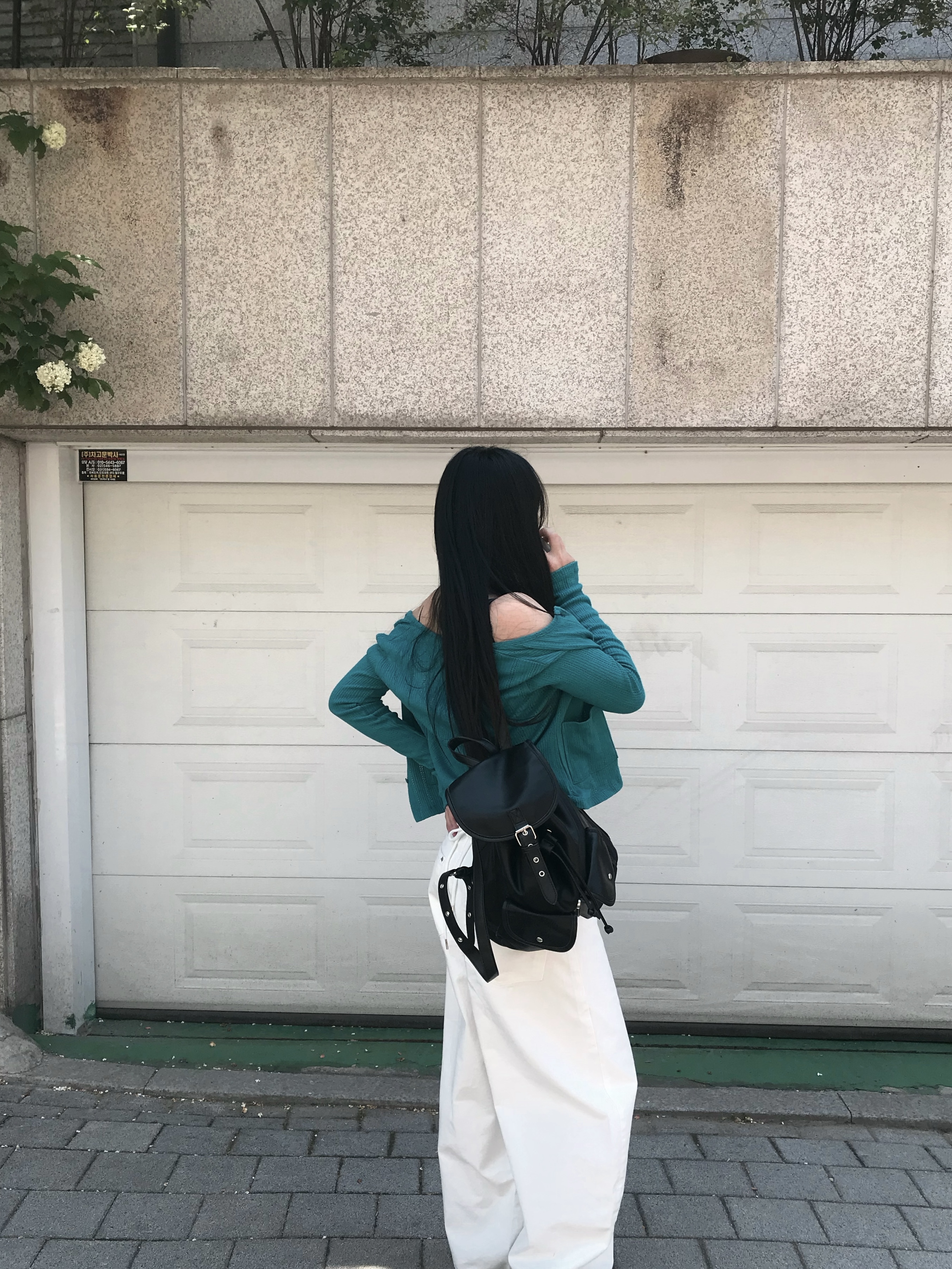 U17 Slow Walk 口袋織花小外套 (孔雀藍)
