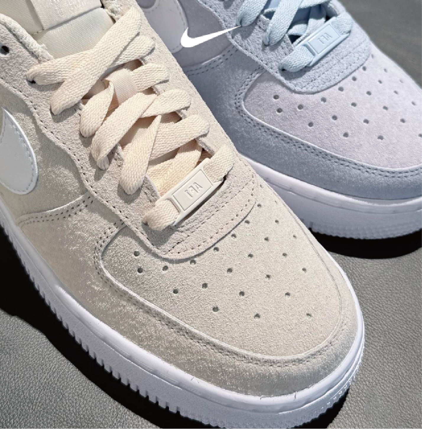 Nike Air Force 1 '07 小金勾 兩色IQ9964-400 活力奶藍 IQ9964-100 柔光奶杏