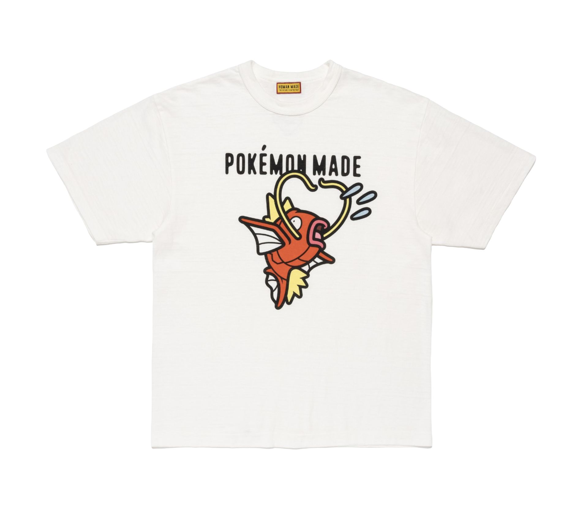 -(B018)-HUMAN MADE x Pokémon 聯名款 白色/黑色 鯉魚王 短袖-XX31TE022