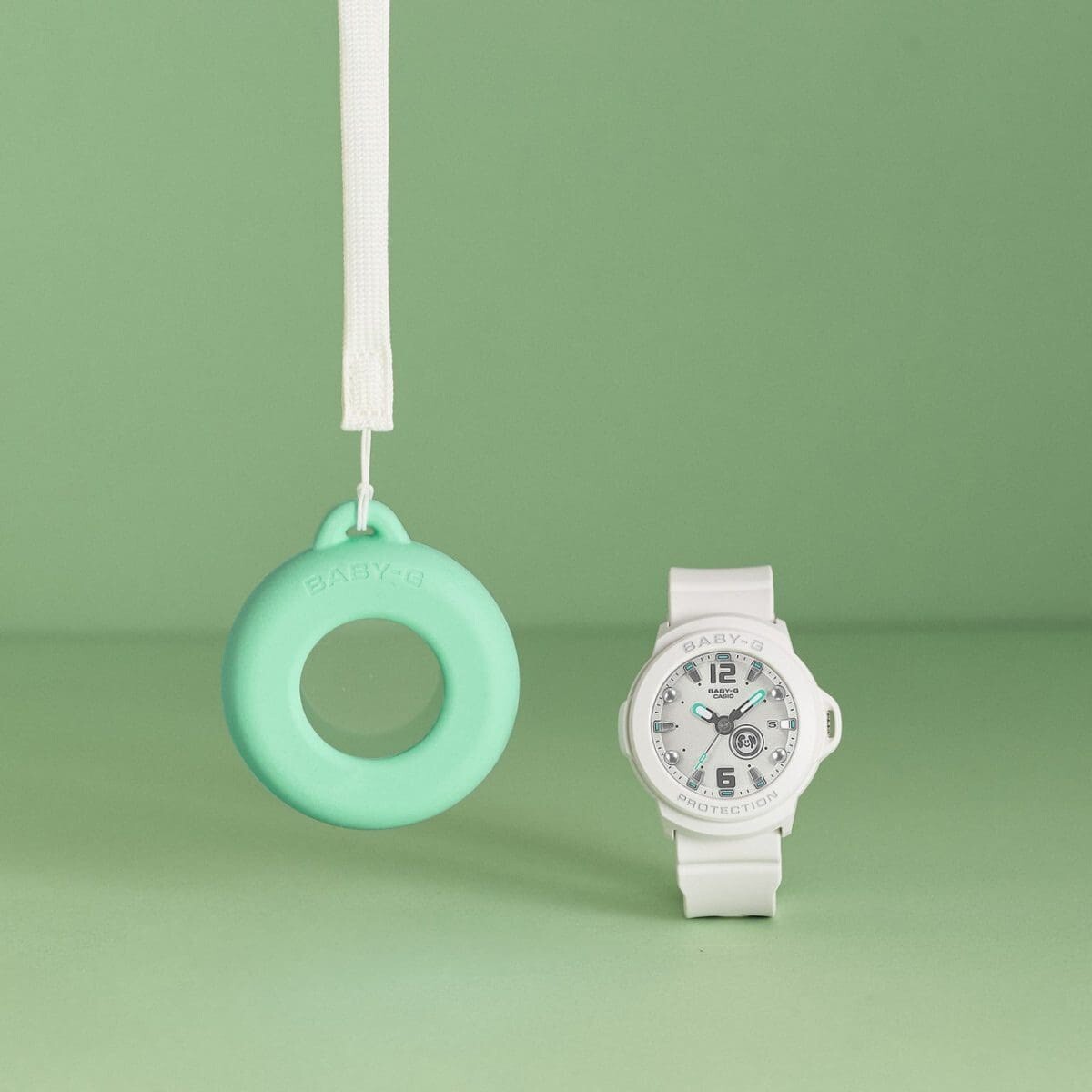 【BABY-G+PLUS】 手錶&吊飾趣味腕錶BGA-15K-7A 42.4mm 現代鐘錶
