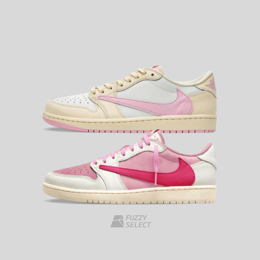 【逢甲 FUZZY】Travis Scott x Air Jordan 1 Low OG "Tropical Pink" 桃粉 奶白 IQ7604-101 IQ7604-100