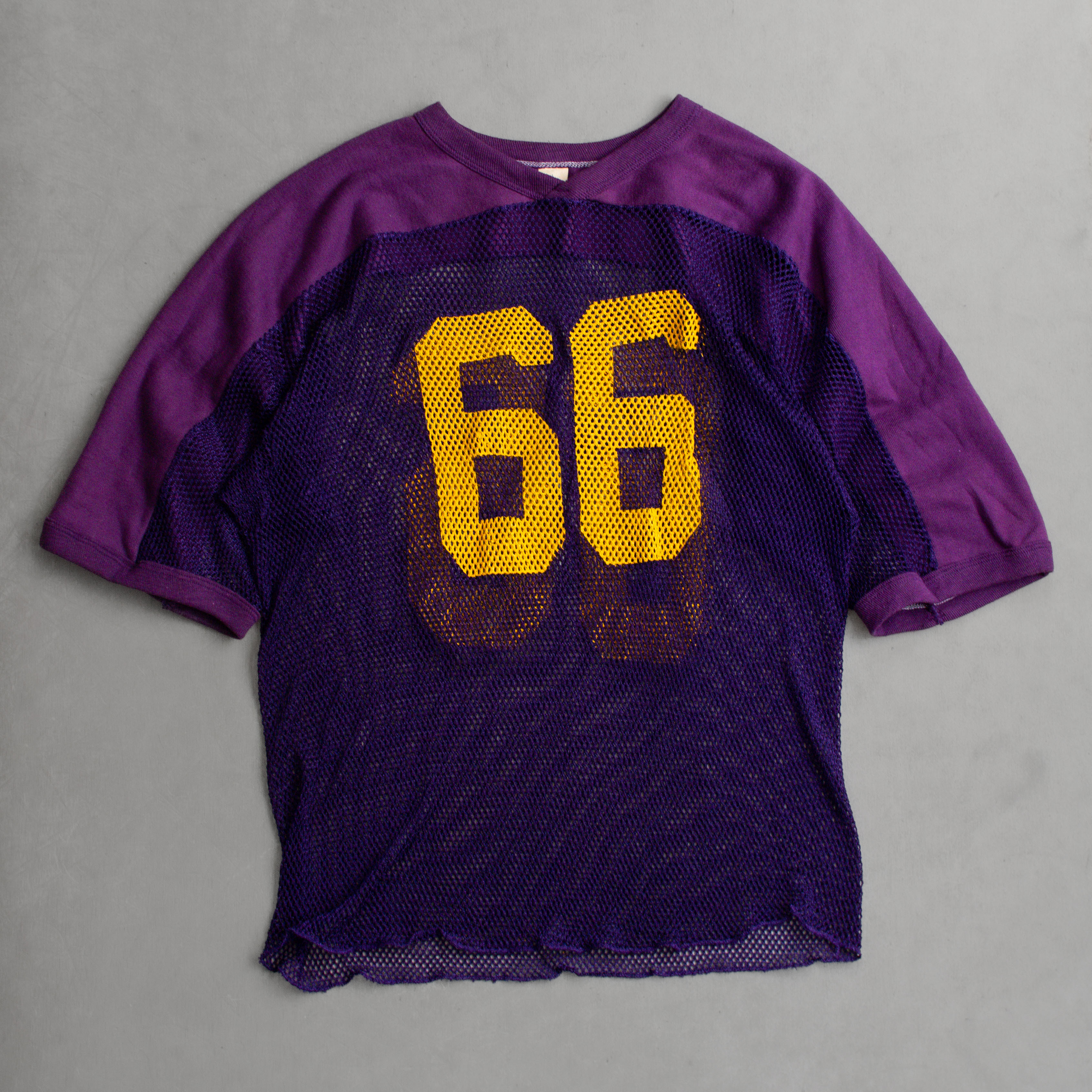 VINTAGE MESH ATHLETIC TEE 美國製 紫色 背號 網狀 滾邊 短袖 T恤
