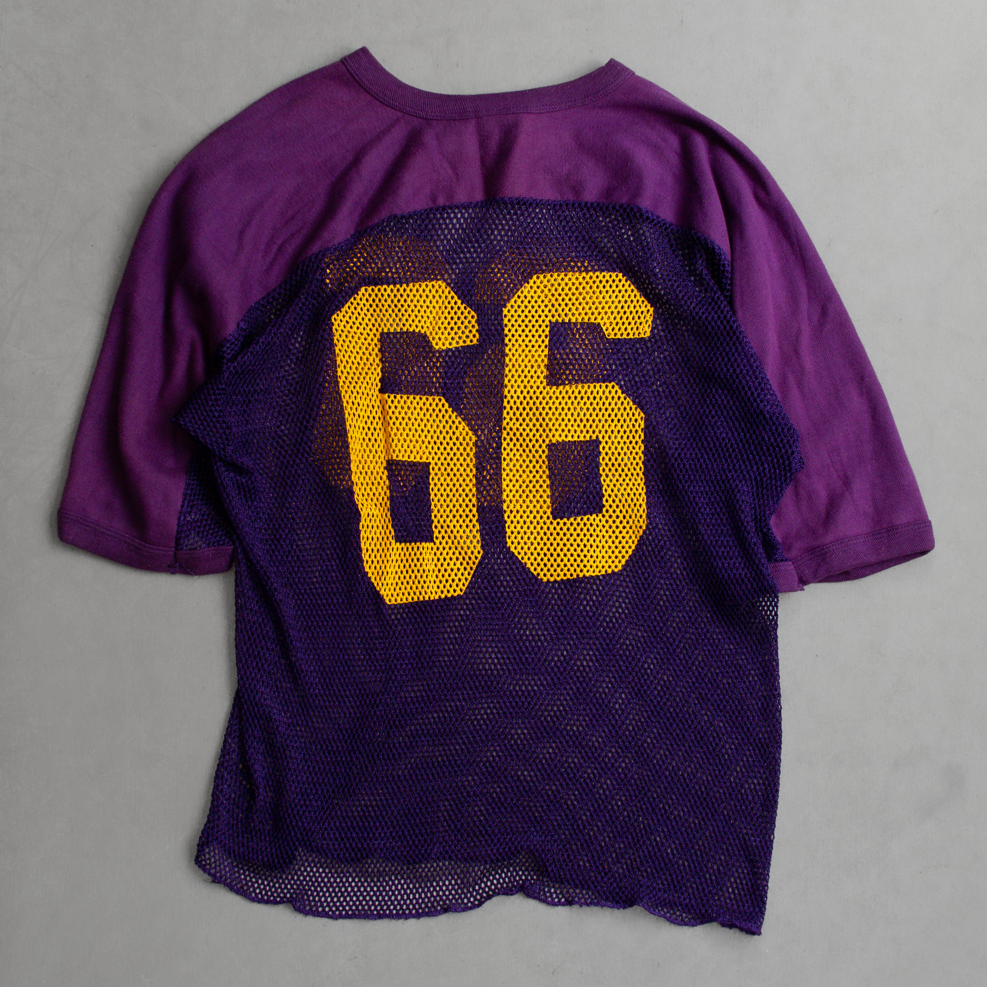 VINTAGE MESH ATHLETIC TEE 美國製 紫色 背號 網狀 滾邊 短袖 T恤