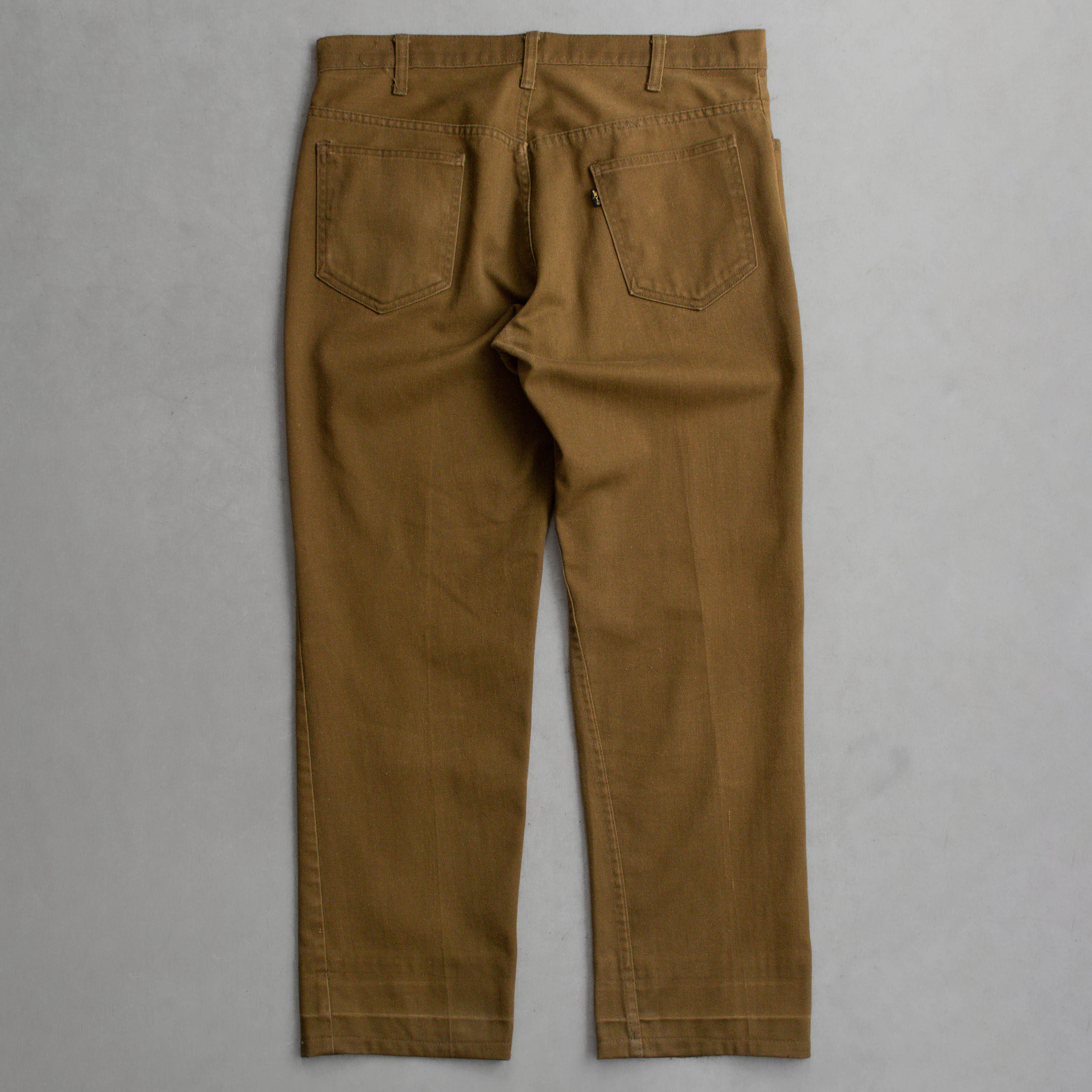 70-80S LEVIS STA PREST PANTS 褐色 黑標 直筒 長褲
