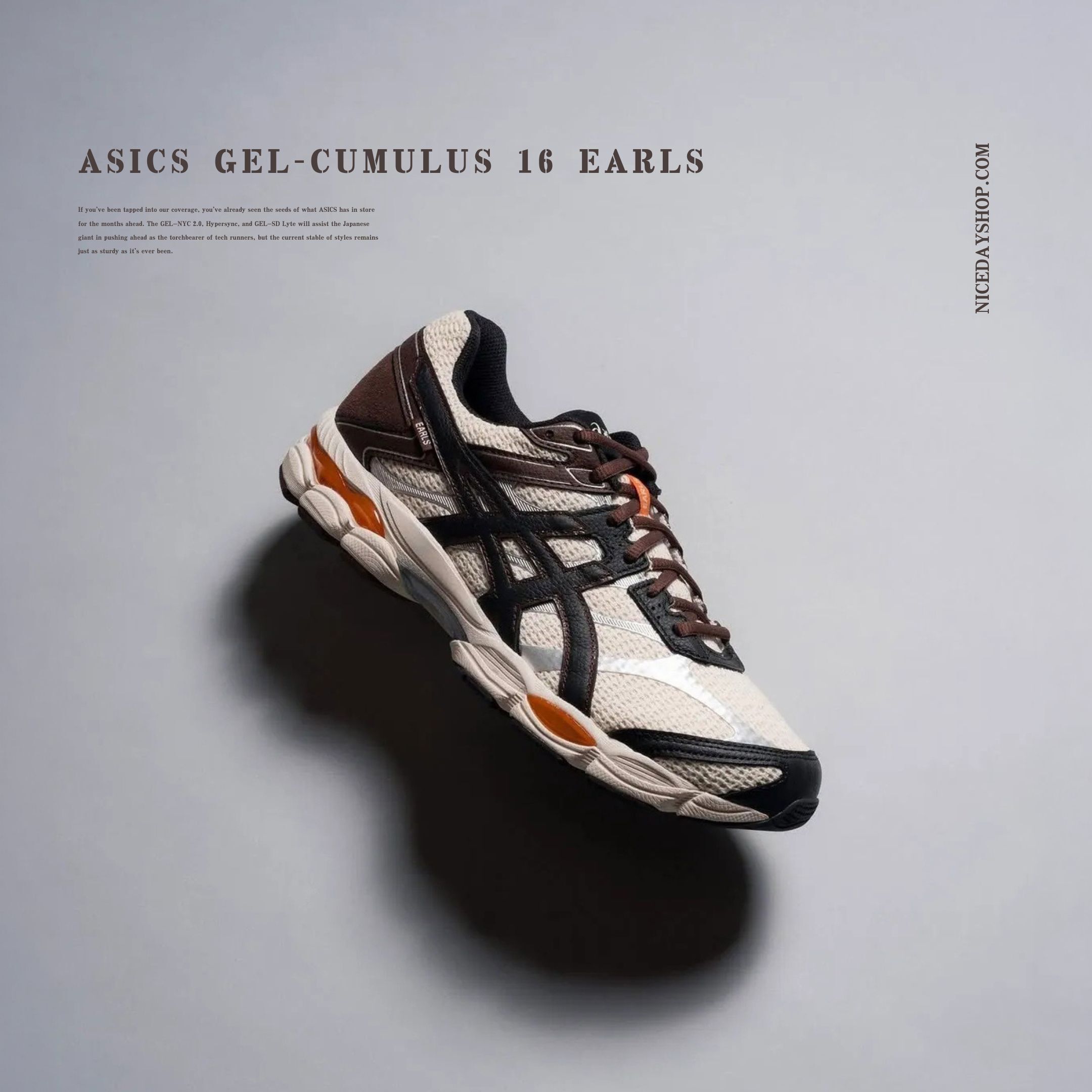NICEDAY 代購 ASICS X EARLS GEL-CUMULUS 16 透氣 貼合 韓系 穿搭 1203B053-200