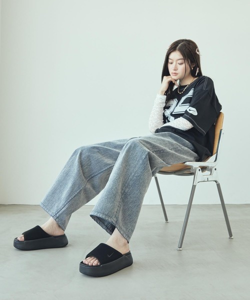 NIKE CALM ELEVATION 防滑 厚底 泡棉 拖鞋 女生 黑色 全黑 HJ5601002