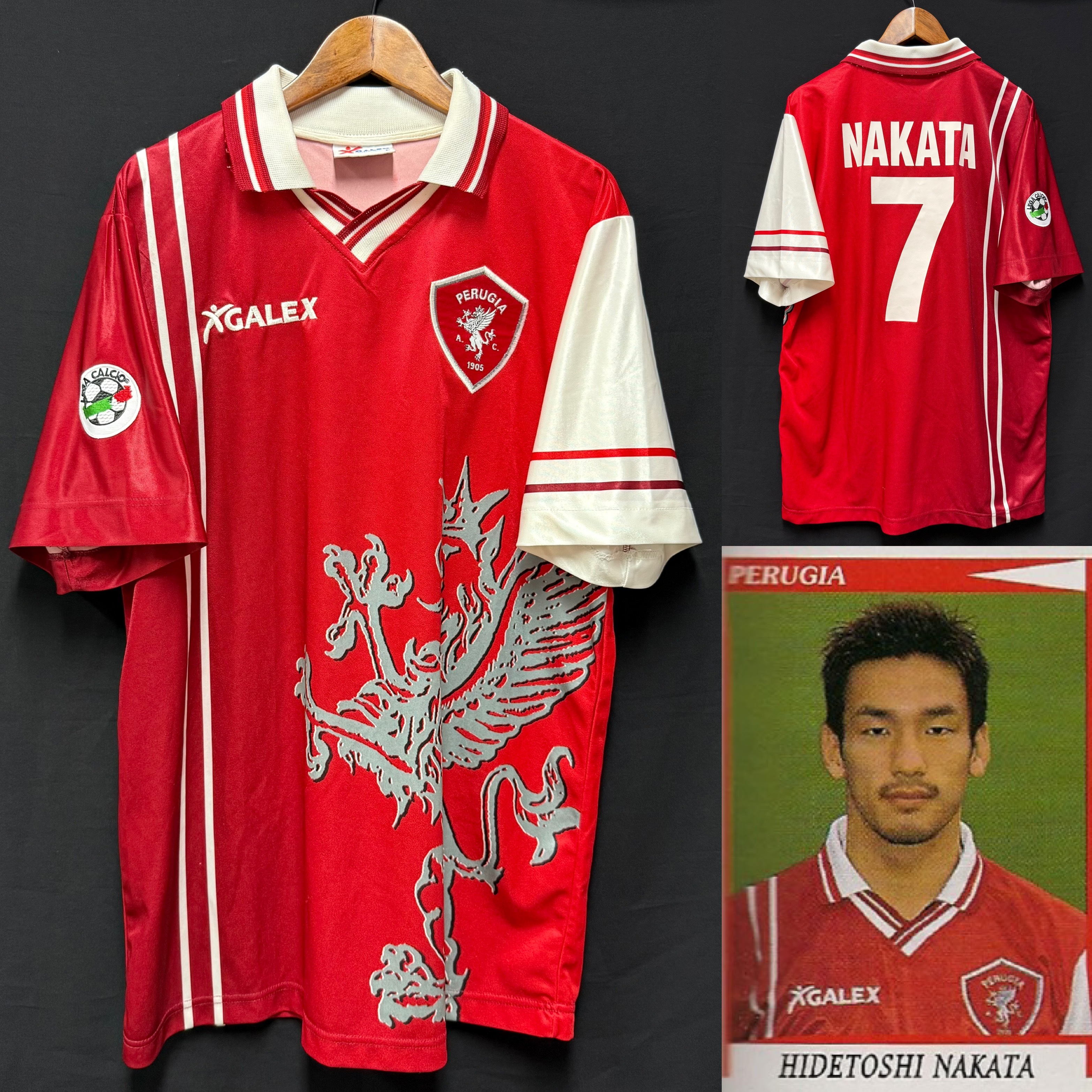 Perugia 1997-1999 Galex Home Shirt #7 NAKATA