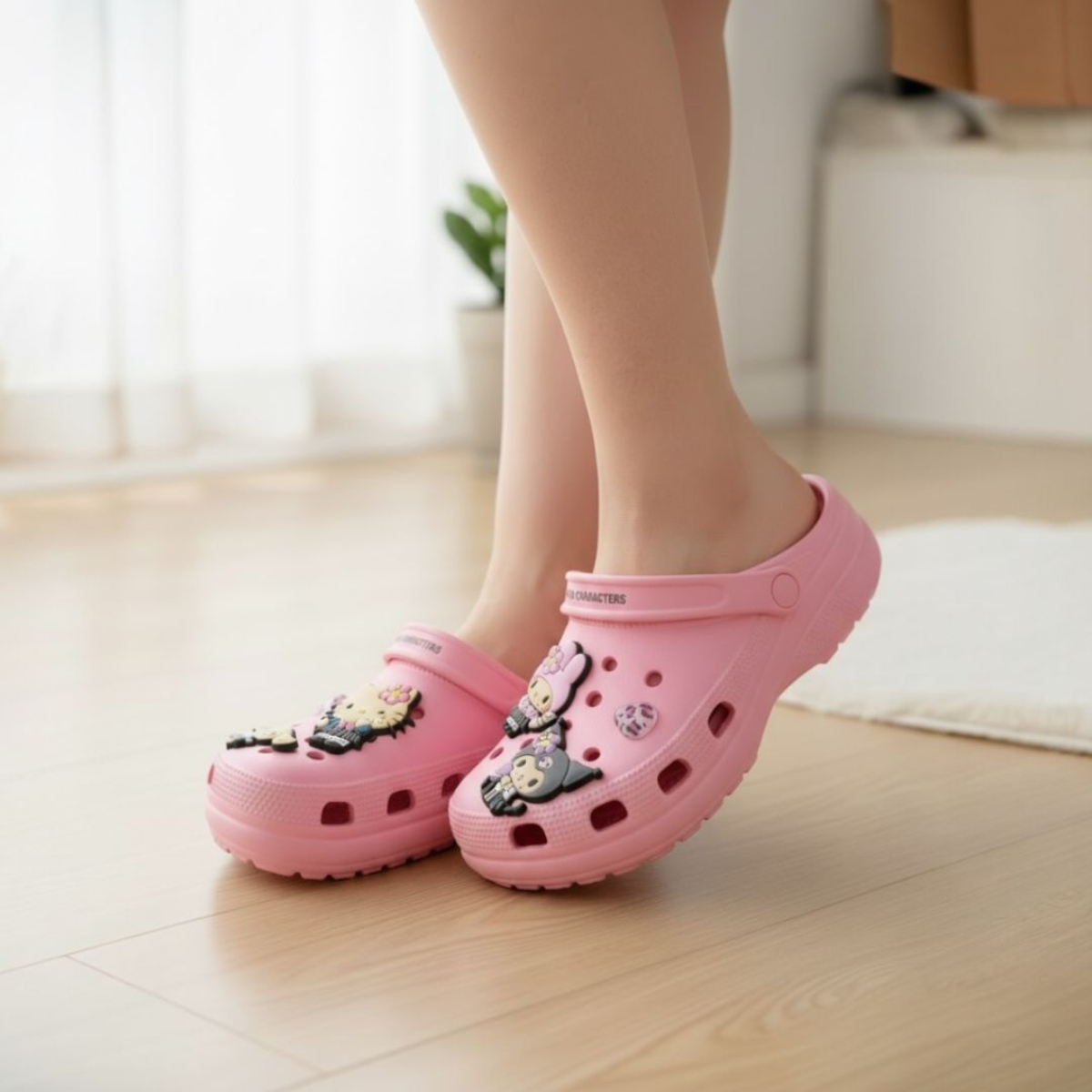 26106-MIX Sanrio 厚底 Crocs 涼鞋 平成高中生 粉紅色 #JP-PS26