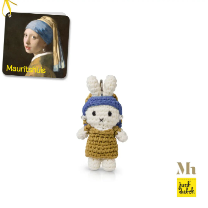 GE260525-H77 just dutch - 荷蘭品牌 手工製作 Miffy鎖匙扣-《戴珍珠耳環的少女》名畫系列 款式2（預訂款2個半月）