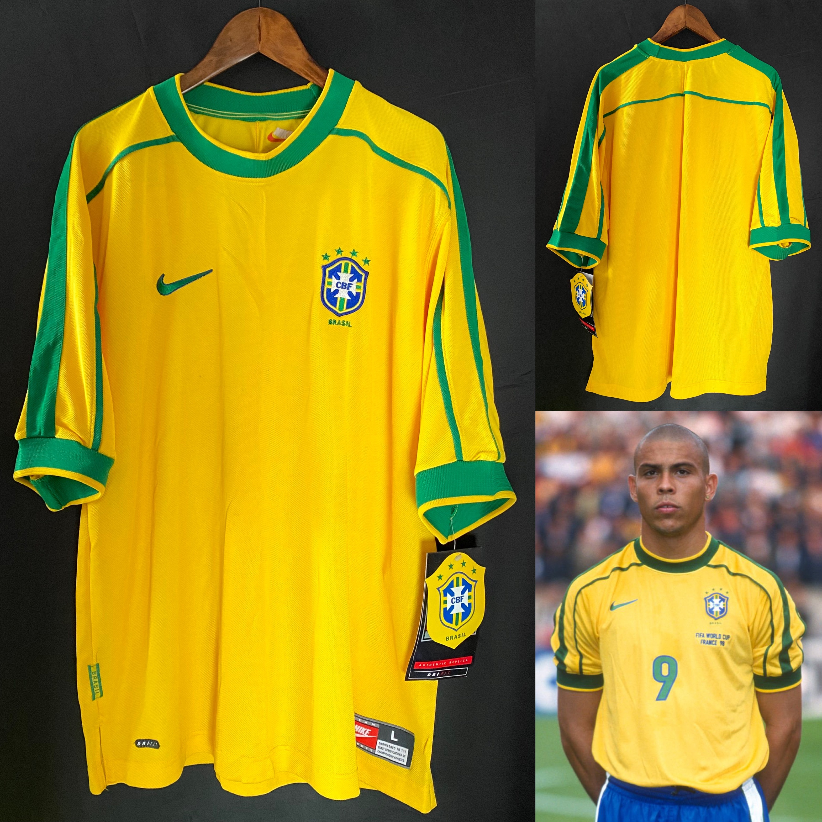 (BNWT) Brazil 1998 FIFA World Cup Nike Home Shirt