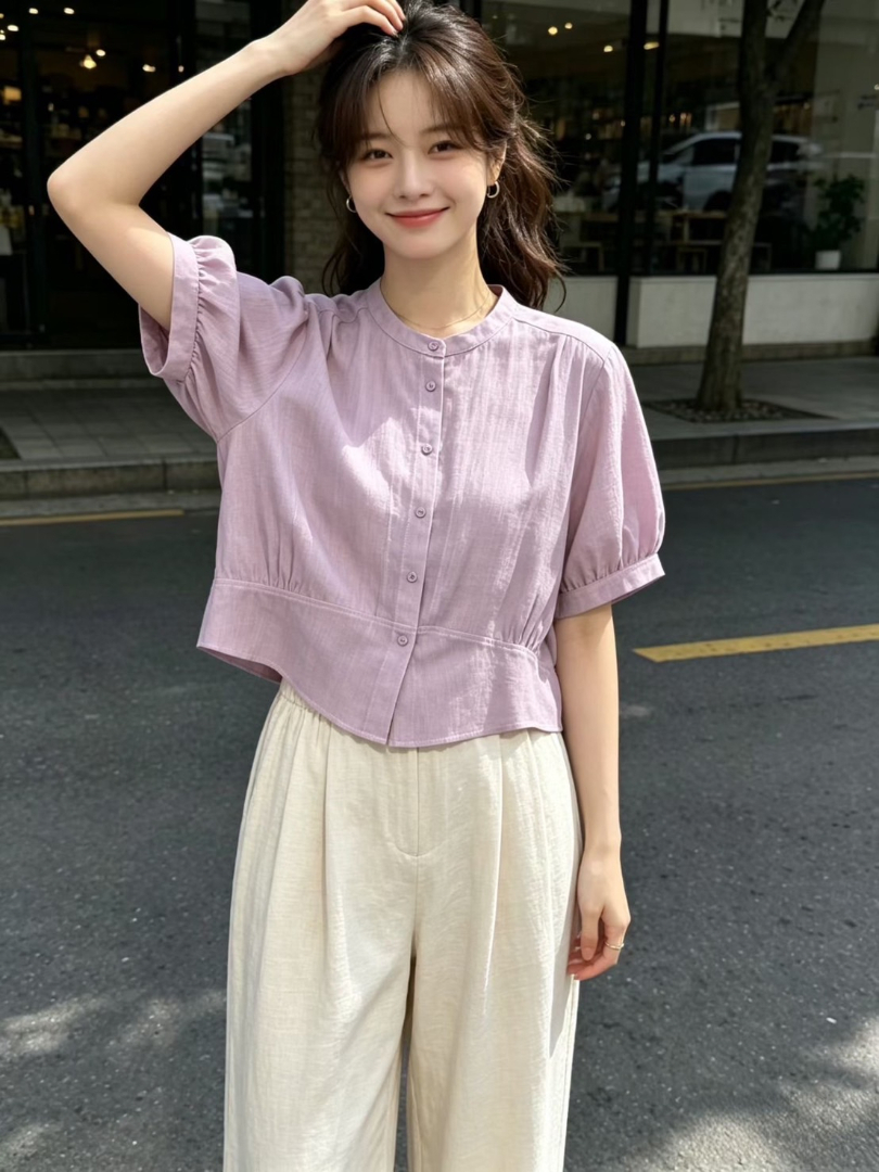 乾淨舒服的韓系風氣質襯衫