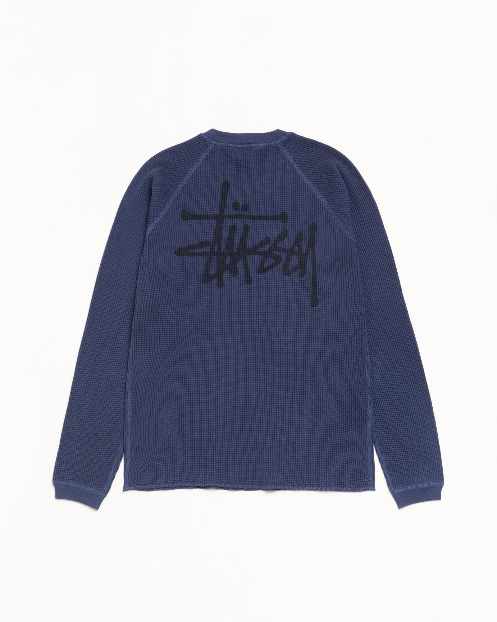 STUSSY BASIC STÜSSY THERMAL  Navy 華夫格長袖