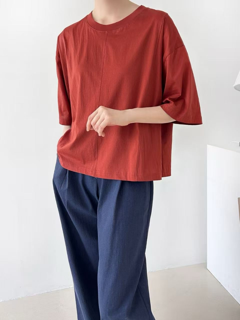 悶熱天氣也能舒服一整天的五分袖氣質上衣
