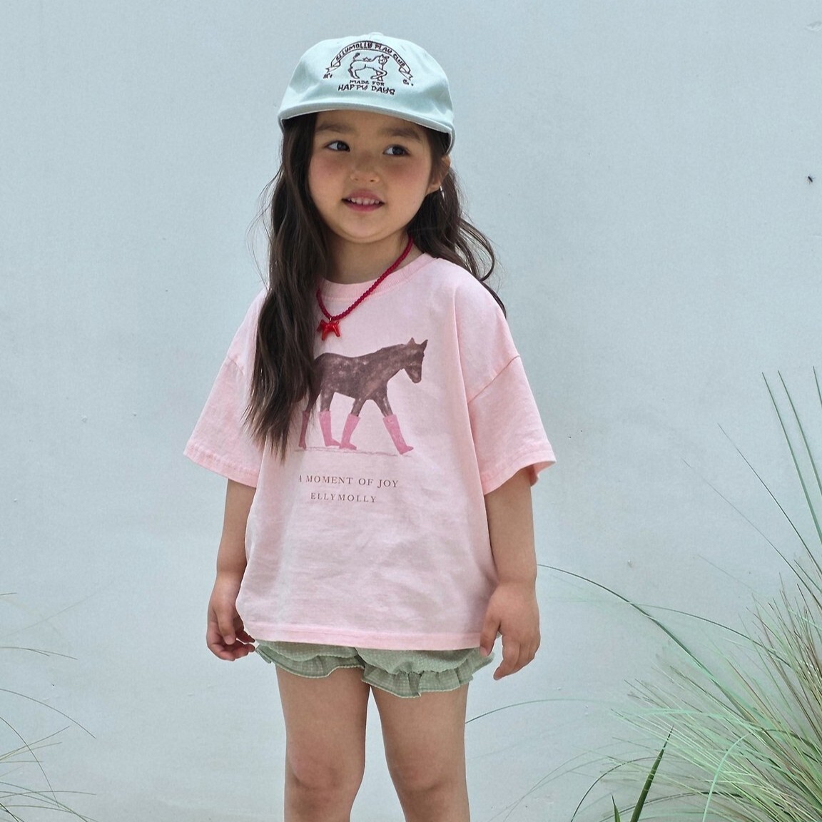 【親子】90-160 粉靴小馬親子上衣 2色