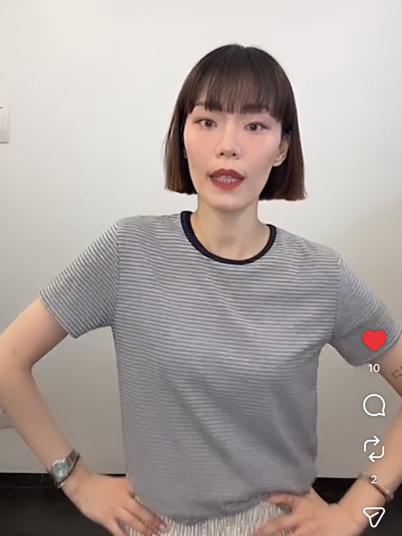減你五歲細條衣/2色均碼/灰
