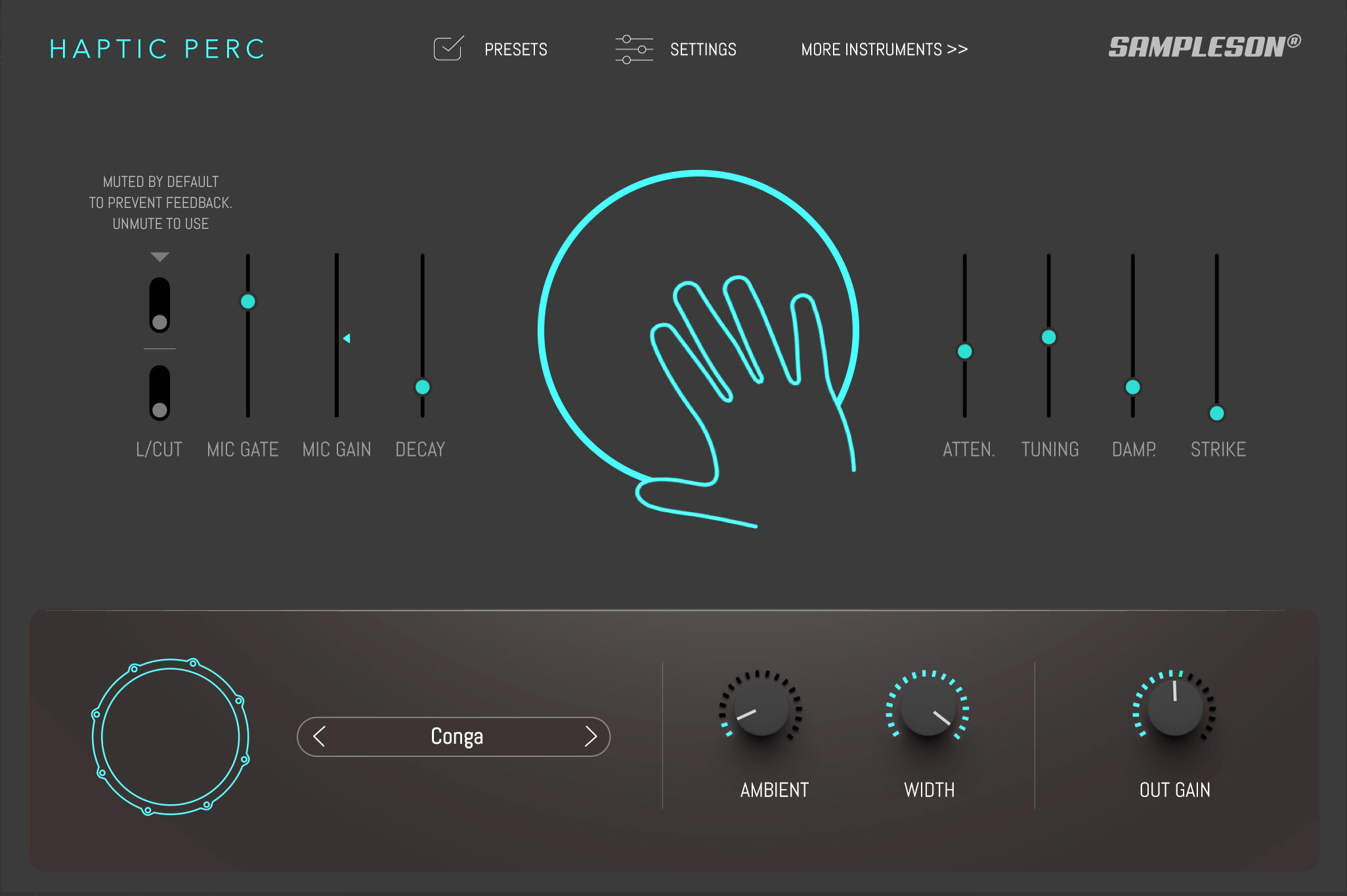 Sampleson Haptic Perc｜虛擬打擊樂器