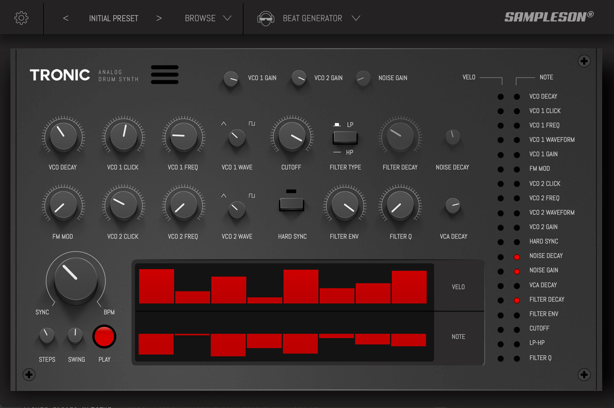 Sampleson Tronic｜虛擬鼓機