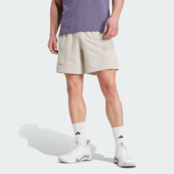Adidas 愛迪達 Tr Ess Hp Short JV9801 男 短褲 運動短褲 健身 米白 吸濕排汗