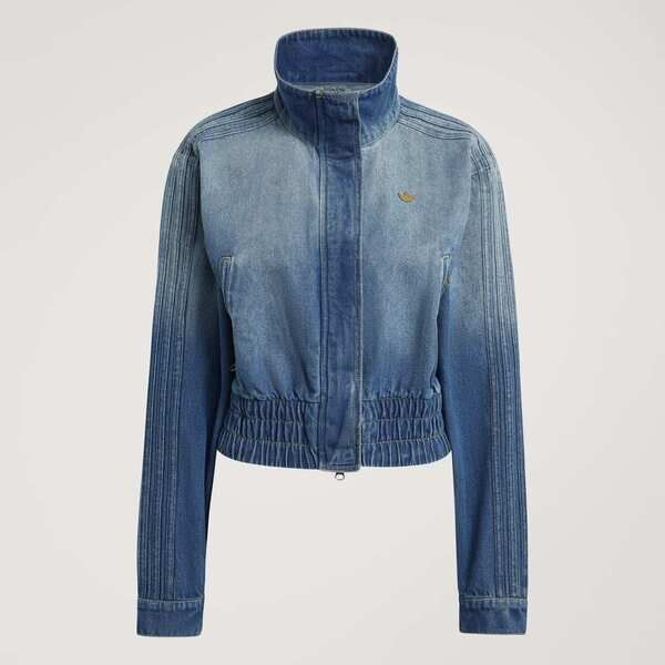 Adidas P Ess Denim Tt KE1072 女 立領外套 牛仔外套 休閒穿搭 藍 亞版 短版 丹寧