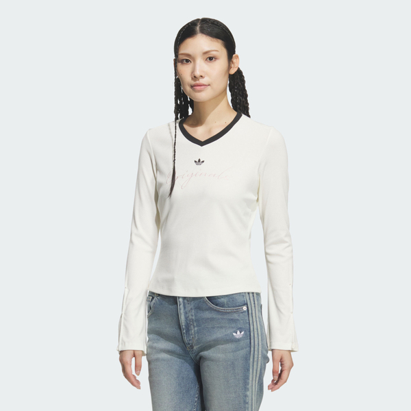 Adidas 愛迪達 P Tee Ls KS2382 女 長袖上衣 休閒長袖 白 亞版 柔軟 舒適