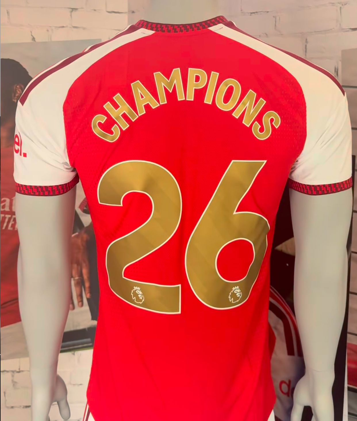 2026 Arsenal Home Shirt with 26 CHAMPIONS