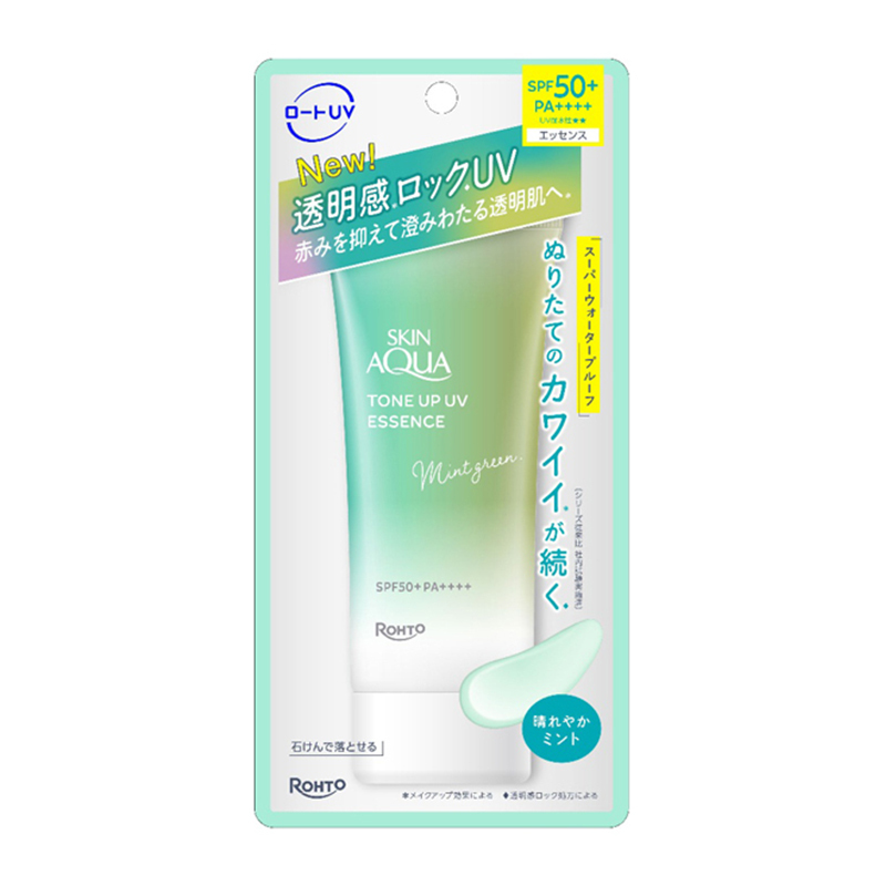 Rohto 樂敦 美肌亮膚 防曬隔離霜 SPF 50+ PA++++ 薄荷綠 70g (2026新版) (Barcode: 4987241202003)