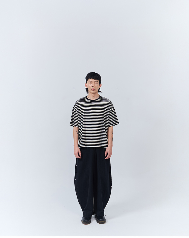 Men's Simple Plain Cocoon-Shaped Trousers with Side Rivet Design, S/M/L/XL【04102069】in stock+pre-order