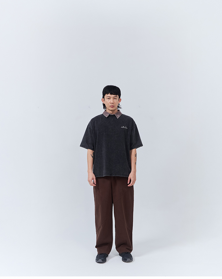 Men's Plain Twill Pants - Coffee Size S/M/L/XL【04110582】in stock+pre-order