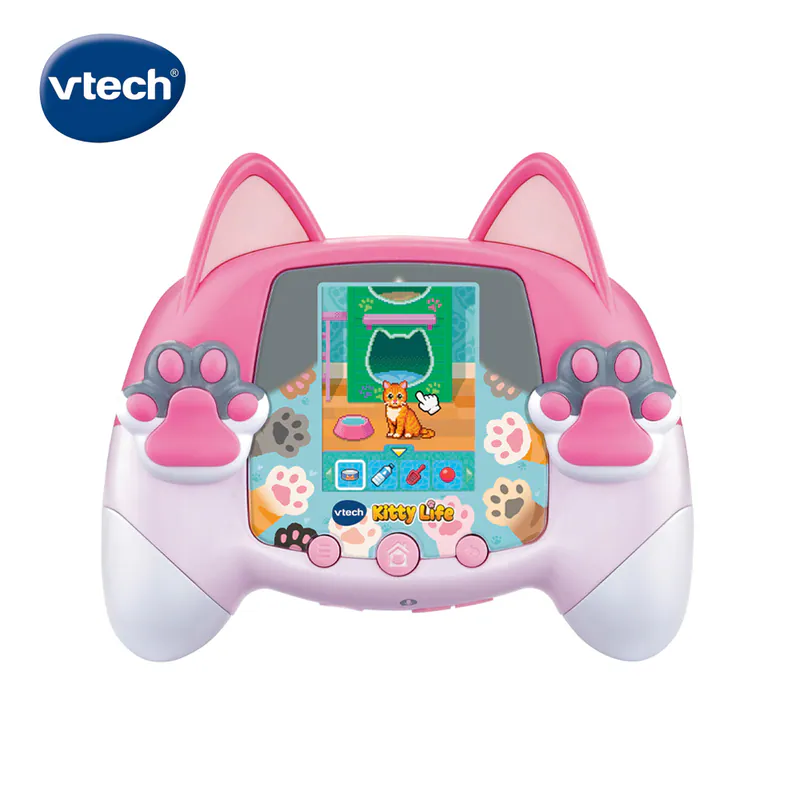 Vtech 貓咪寵物互動遊戲機-粉