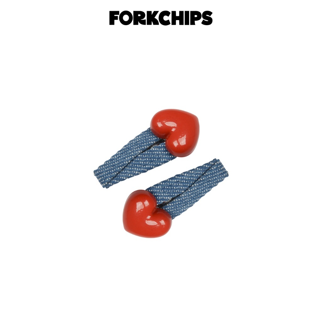 正韓夏FORK CHIPS 愛心髮夾
