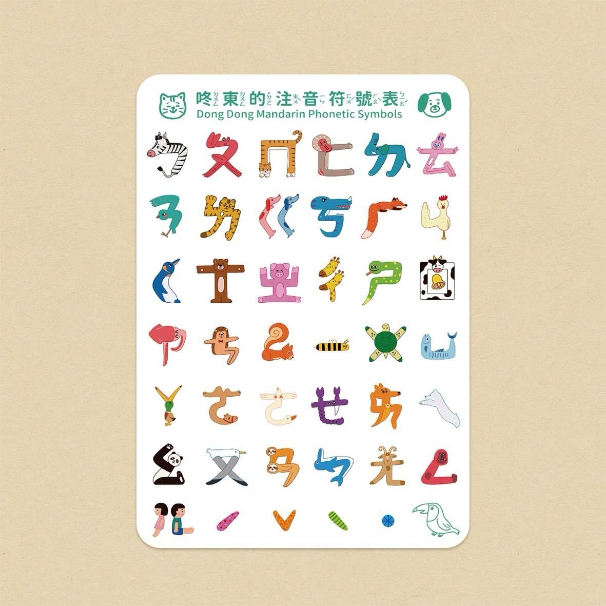 注音符號明信片/雙面印刷
