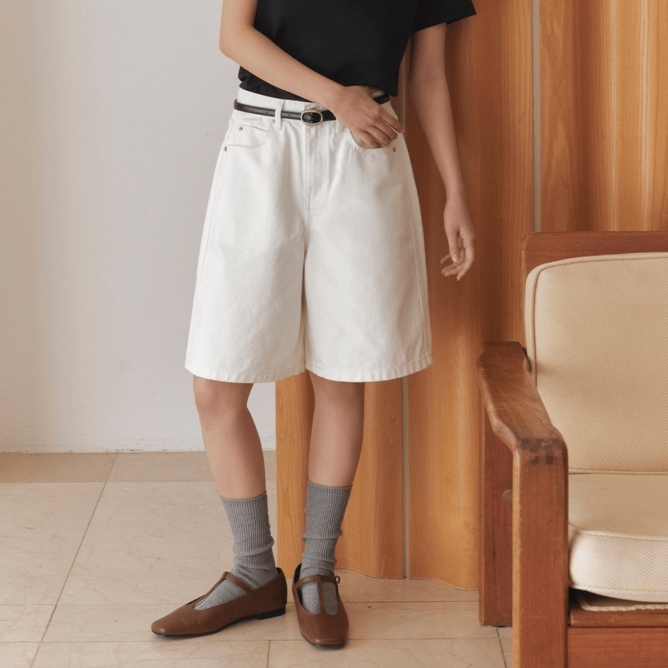 marie claire｜Bermuda Denim Pants [2 colors] 關鍵字：MA106