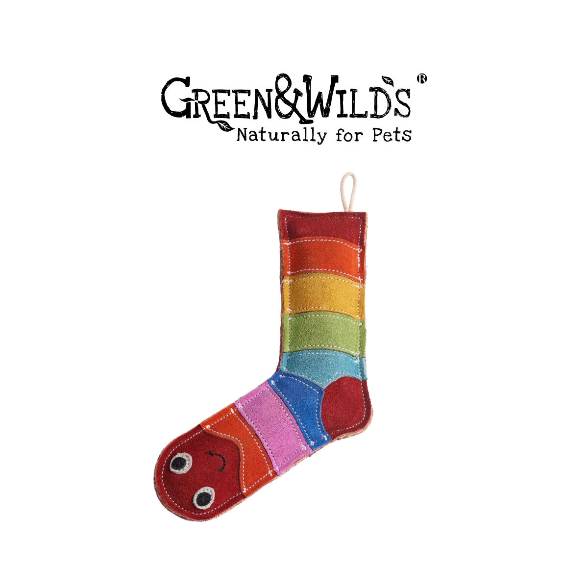 彩虹襪襪薩米 - 天然犬用啃咬玩具｜英國 GREEN & WILDS