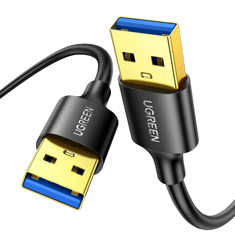 Ugreen USB A 3.0 Male To Male Cable 鍍金接頭傳輸線 1M - Black - US128-10370