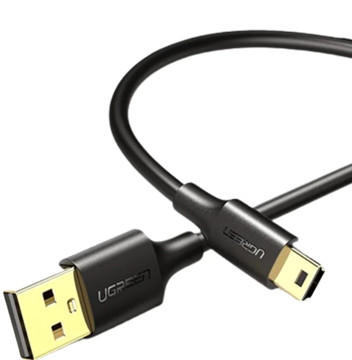 Ugreen USB 2.0 A Male to Mini 5 Pin Male Cable 數據充電線 (1M) US132-10355