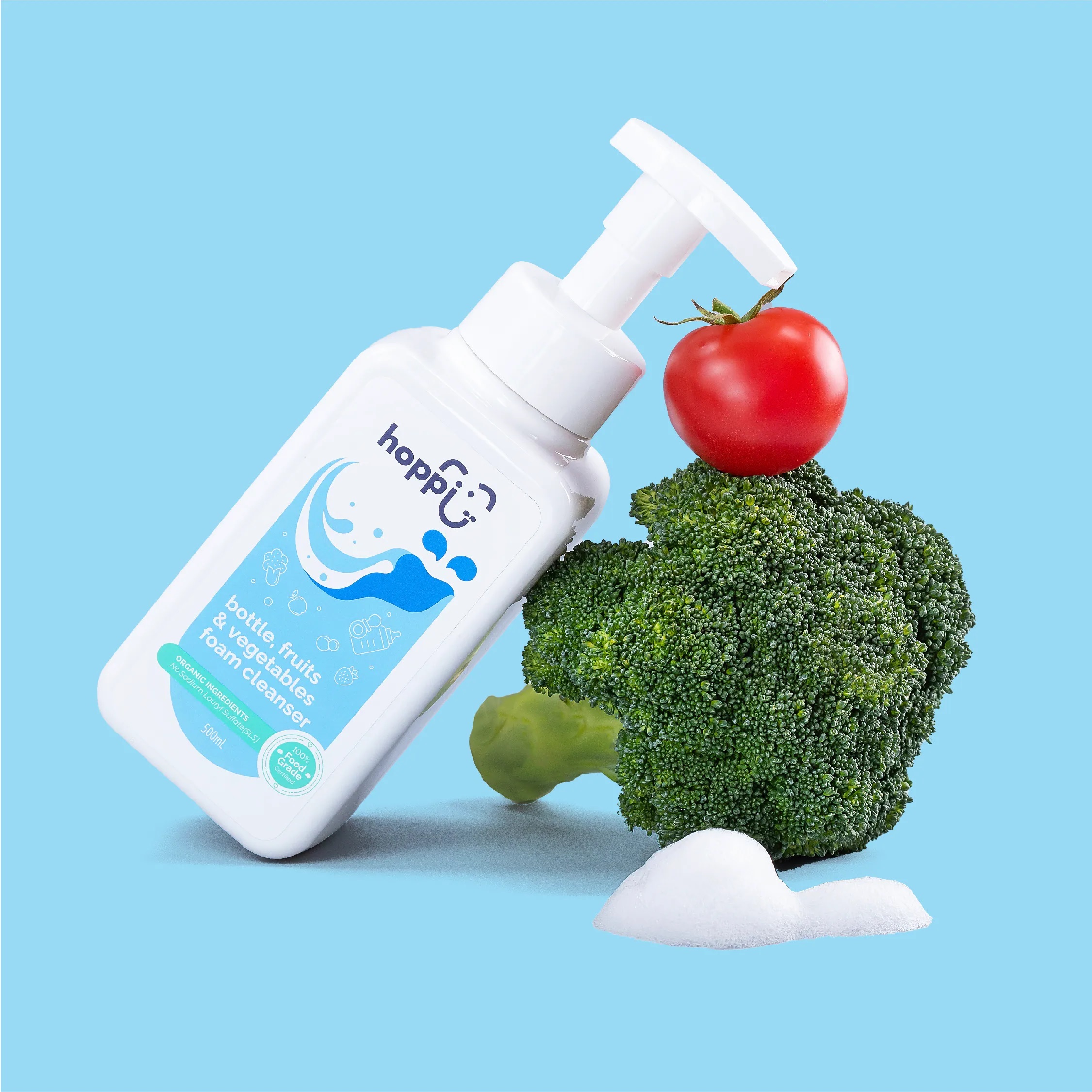 【Luxcare】Hoppi 奶瓶蔬果清潔慕斯 500ml/瓶