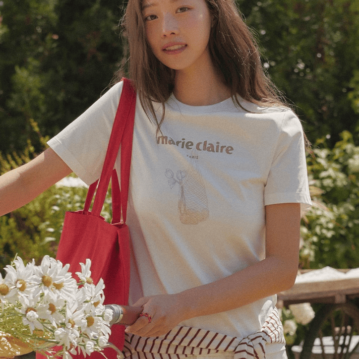 marie claire｜Mesh Shopper Short Sleeve T-shirt