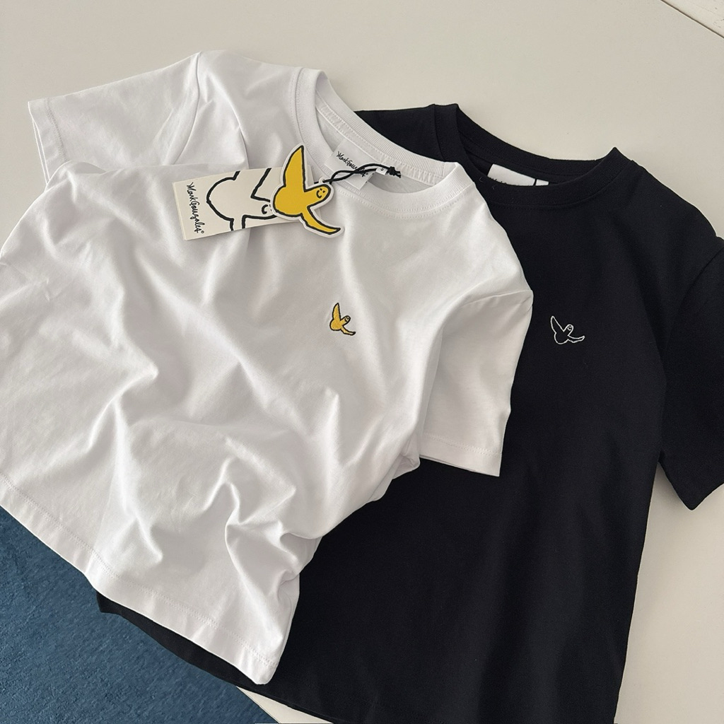 （現貨）韓牌 Mark Gonzales 刺繡小飛人 短版 短T Z262WST720
