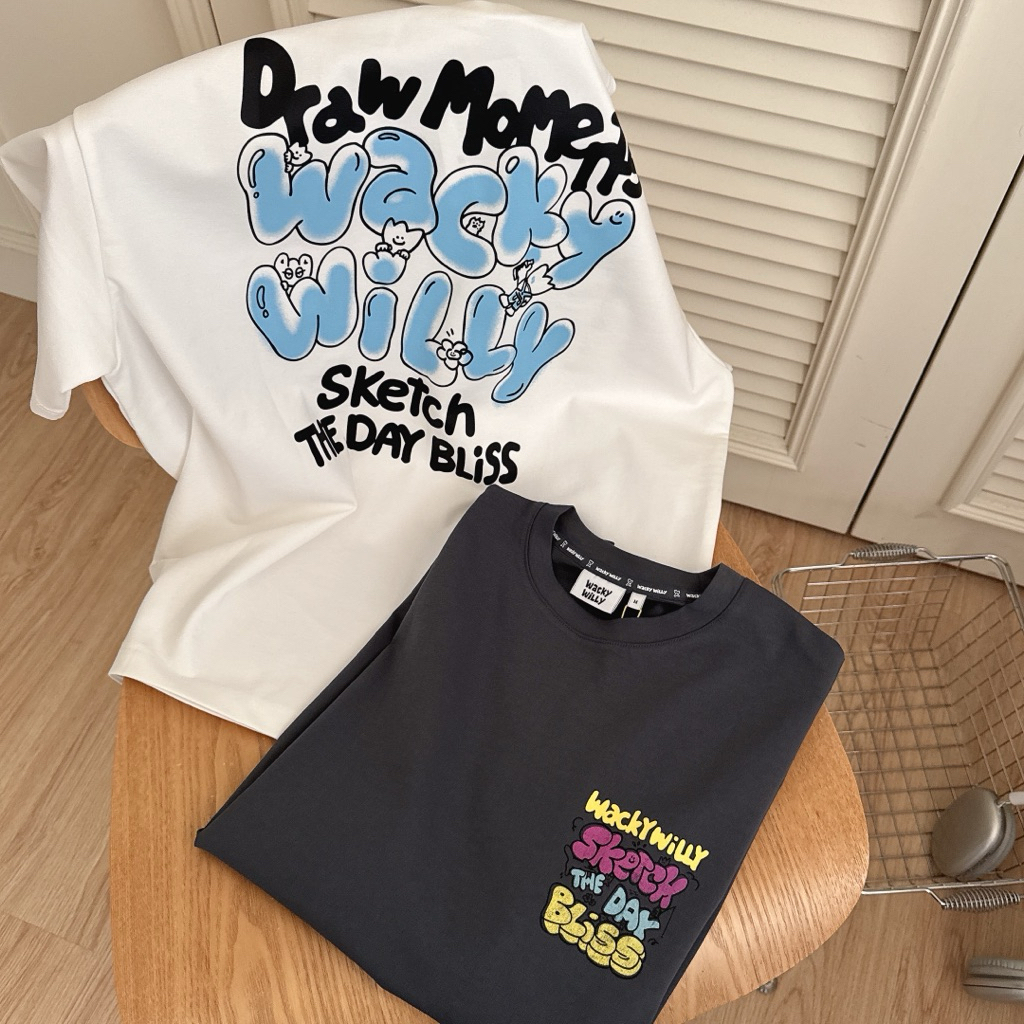 （現貨）韓牌 Wacky willy 彩色塗鴉 字體logo款 短T WA2602ST19