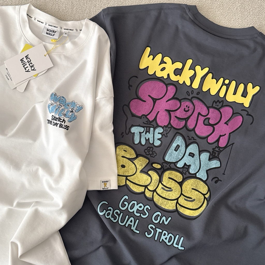 （現貨）韓牌 Wacky willy 彩色塗鴉 字體logo款 短T WA2602ST19