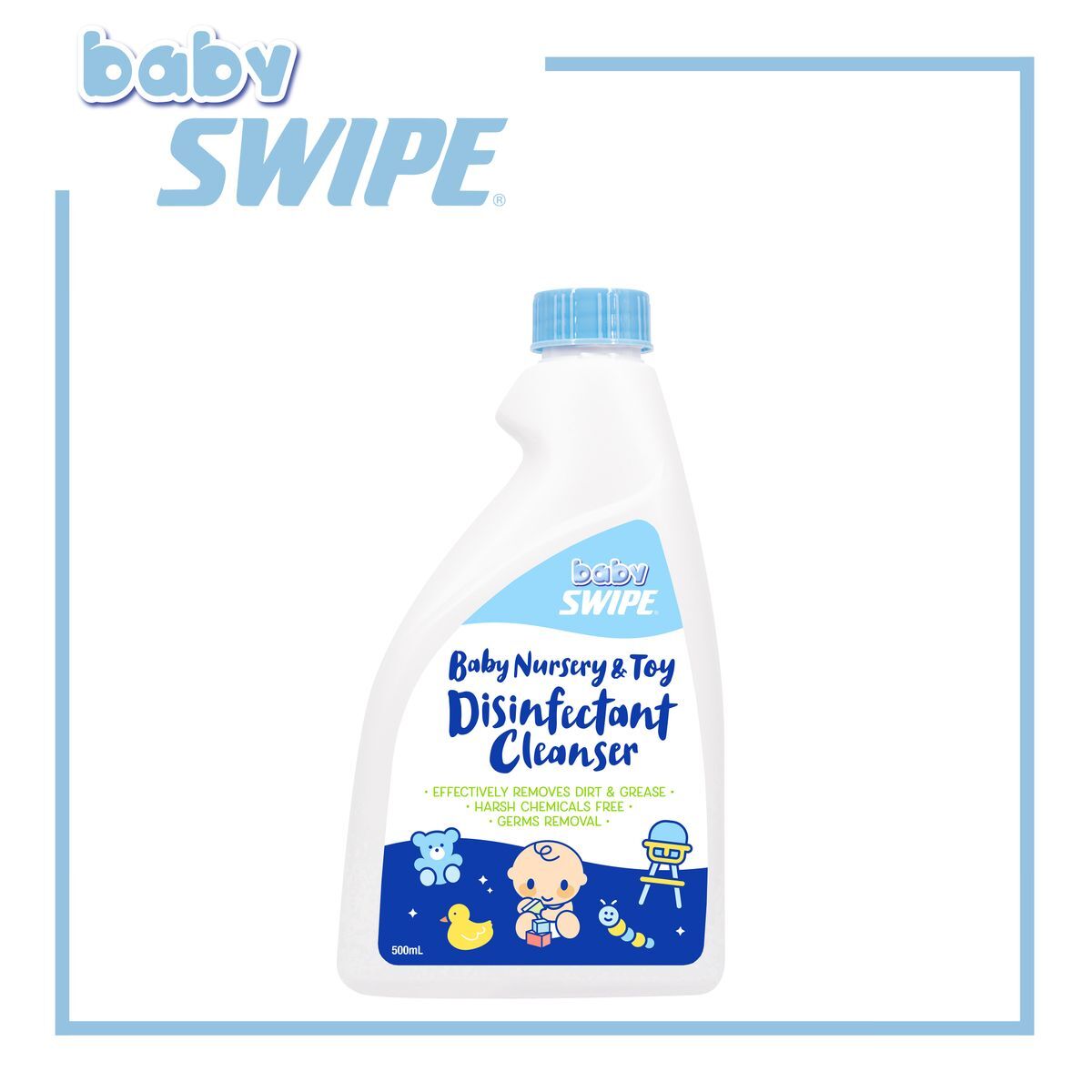 【Baby Swipe】baby SWIPE Baby Nursery and Toy Disinfectant Cleanser 500ml (with cap)