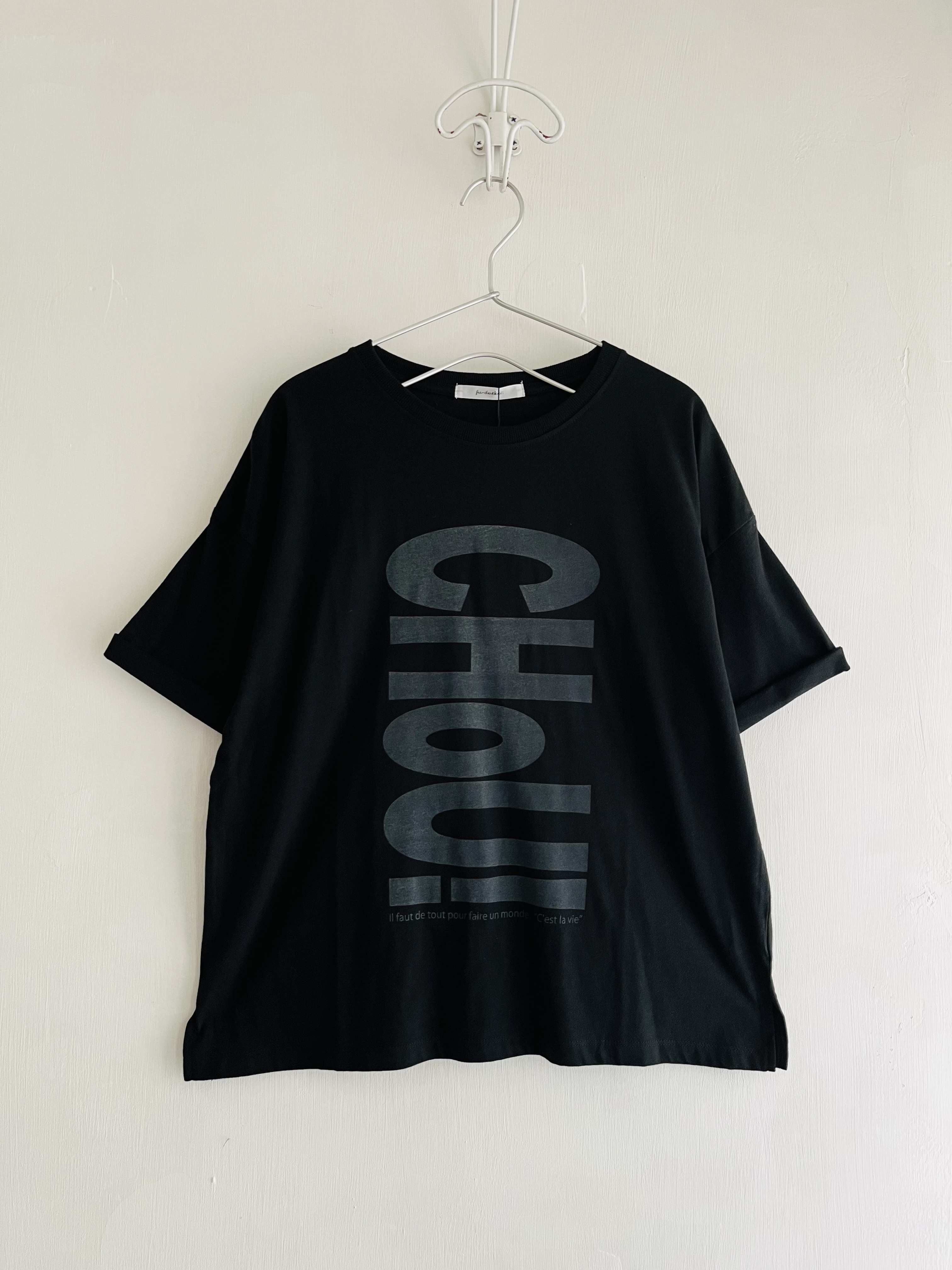 fu-dueka黑色圓領tee