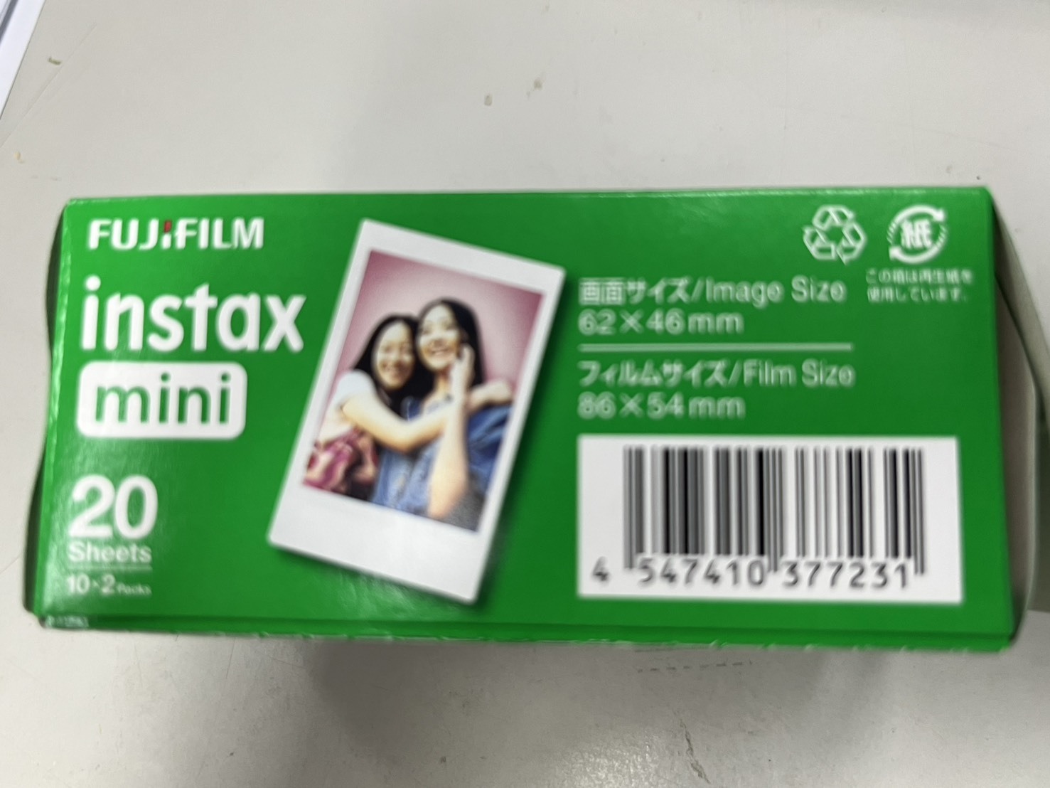 現貨 富士拍立得空白底片 FUJIFLIM instax mini  專用  20張一盒