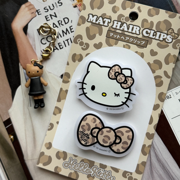 日本 SANRIO 造型髮夾組 豹紋KITTY 057134