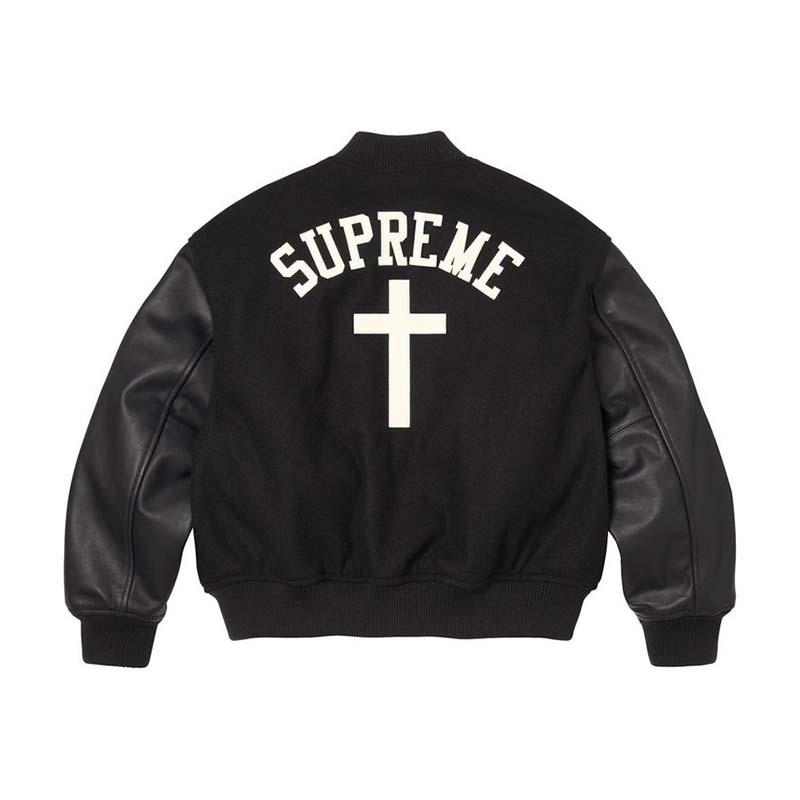 Supreme Cross Varsity Jacket 十字架 棒球外套 黑色 SS26J20-BK [台灣現貨]