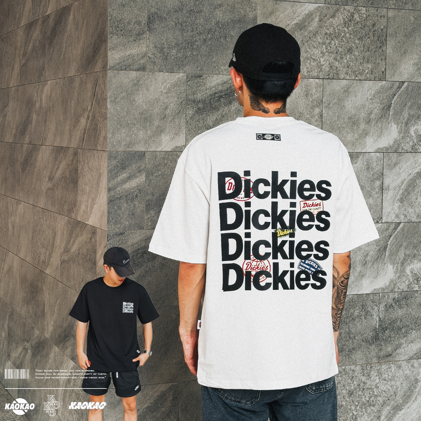 現貨 Dickies 320g 重磅 純棉 徽章 滿印字母 短Tee