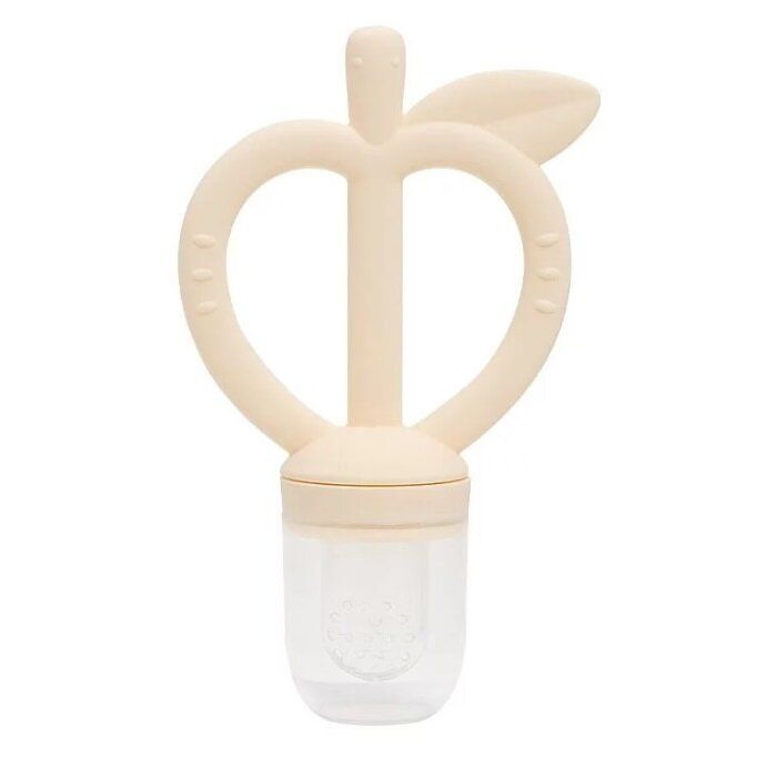 【MOYUUM】 - Platinum Silicone Apple Baby Teether & Fruit Net Set (Yellow)