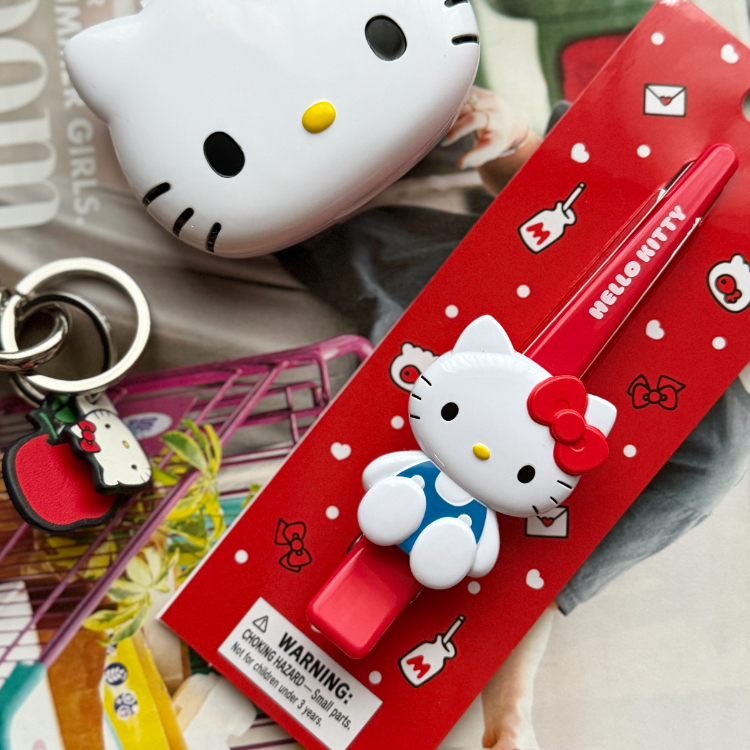 日本 SANRIO Hello Kitty 50週年限定復古大髮夾
