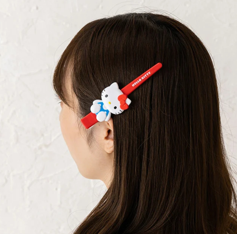 日本 SANRIO Hello Kitty 50週年限定復古大髮夾