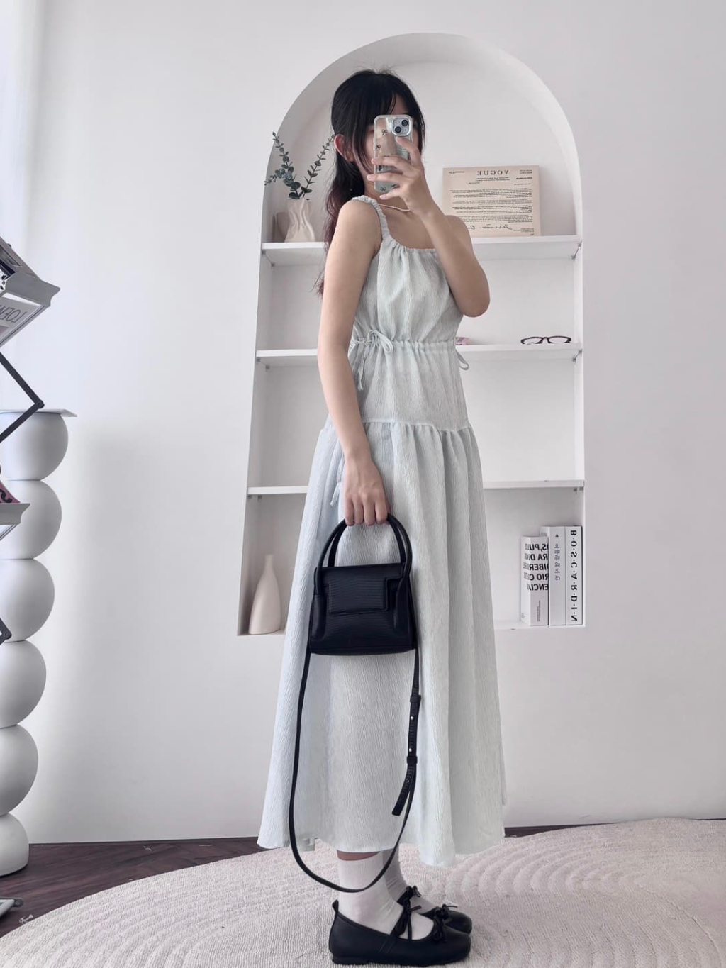 法朵Fado shop｜直紋縮腰綁帶吊帶洋 6715005 三色